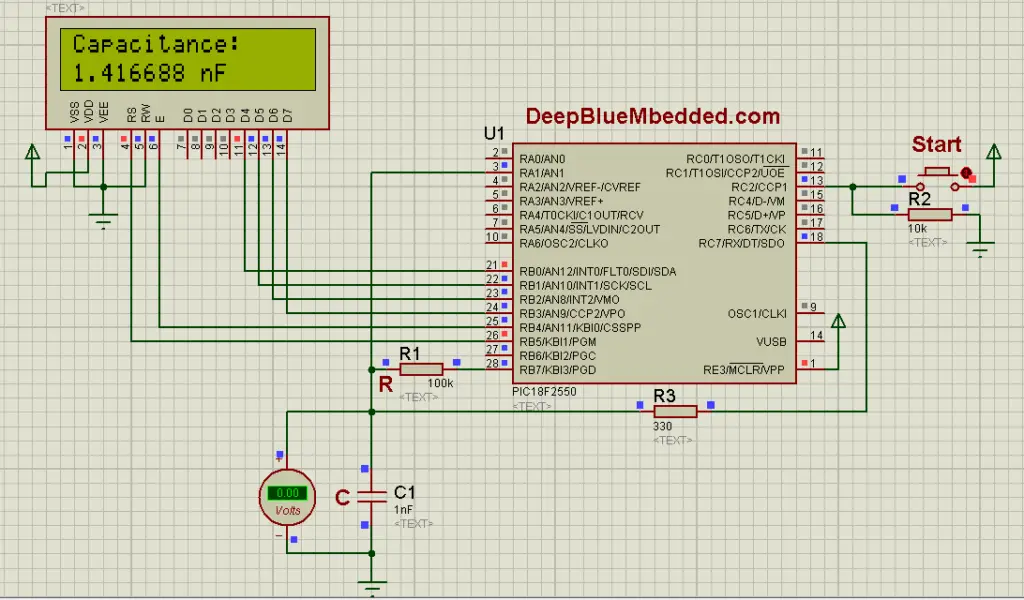 Capacitance Meter - Measuring A Capacitor With Microcontroller -1nf