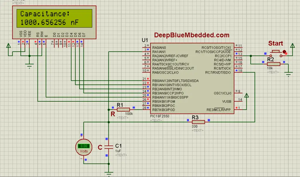 Capacitance Meter - Measuring A Capacitor With Microcontroller -1uf
