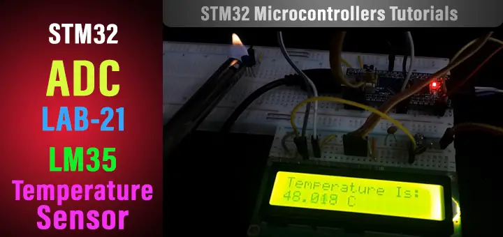 STM32 LM35 Temperature Sensor Example Code Project Blue Pill STM32F103C8