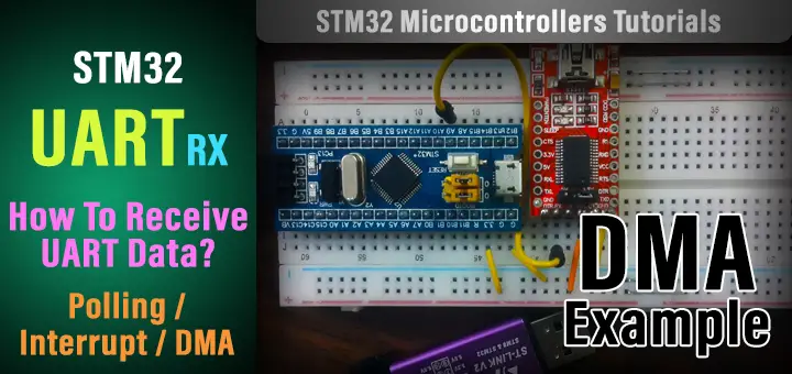 STM32 UART Receive DMA Interrup Example HAL Code