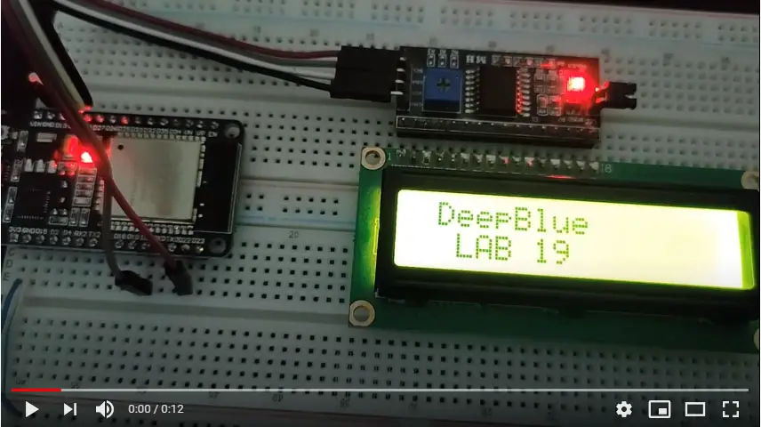 ESP32 I2C LCD Scrolling Text Arduino Example LAB