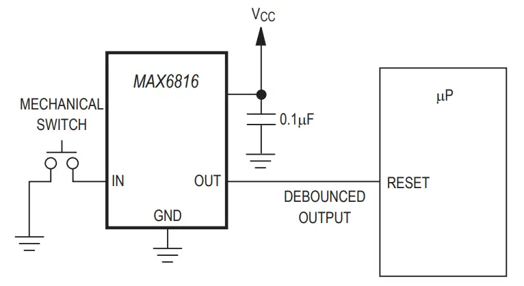 Arduino-MAX6816-Button-Debouncing-IC