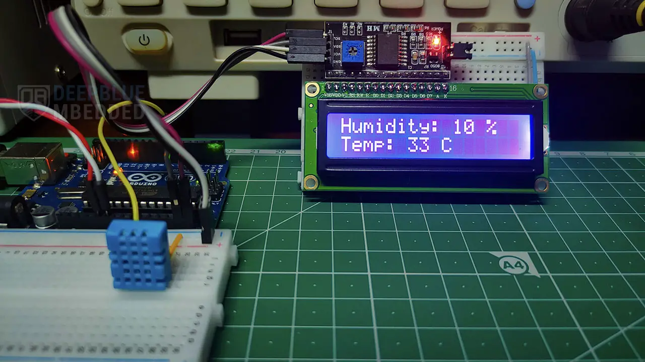 Arduino-DHT11-LCD-16x2-Example-Code-Demo