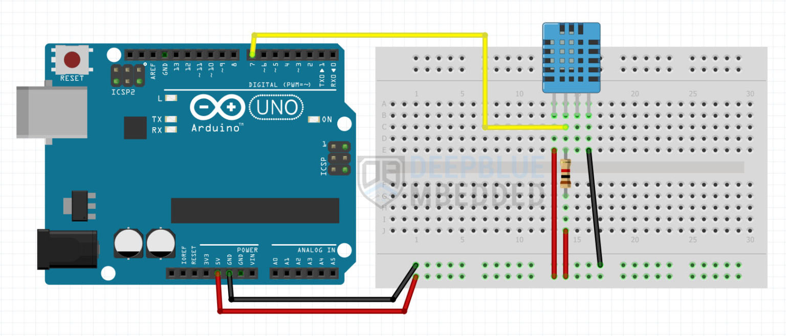 Arduino DHT11 Sensor (Humidity & Temperature) Interfacing image.