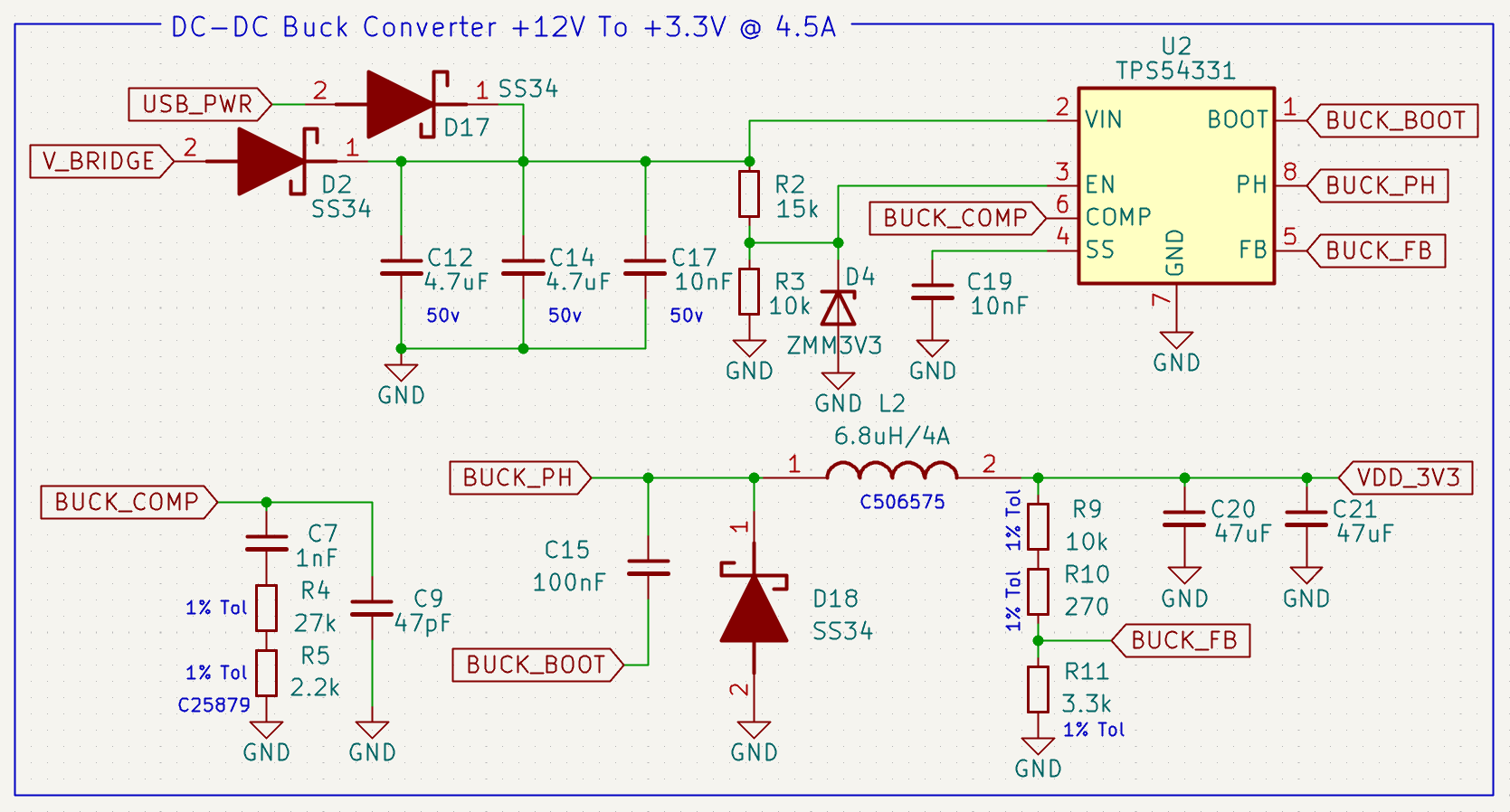 STM32-ESC-PCB-Schematic-Design-Diagram-3.3v-Buck-Converter-Logic-Supply
