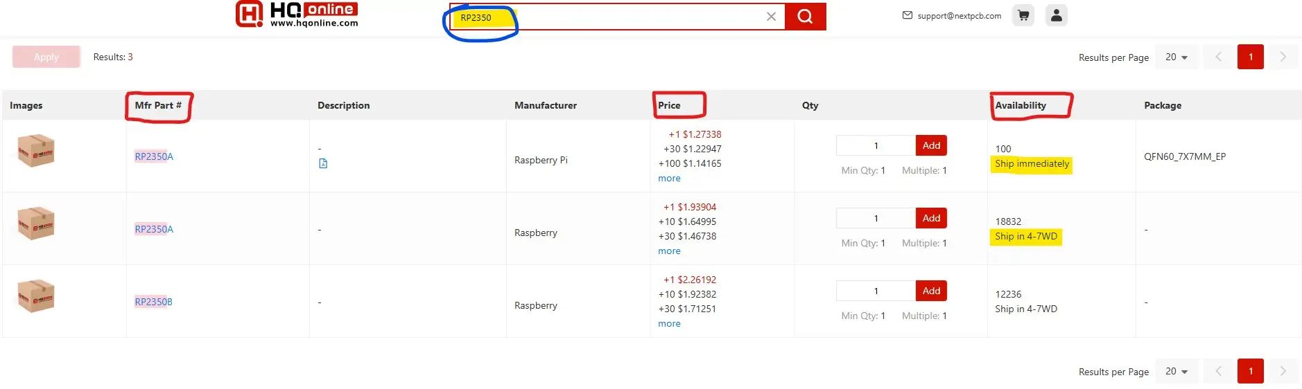 NextPCB + HQ-Online PCB Order 1
