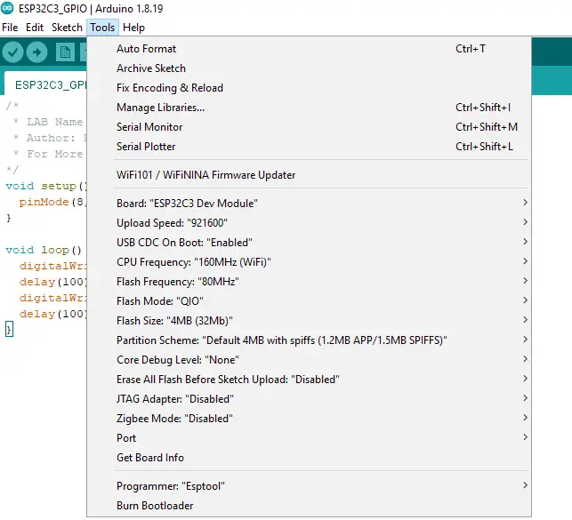 ESP32-C3 Custom PCB Hardware Board (Arduino Configurations)