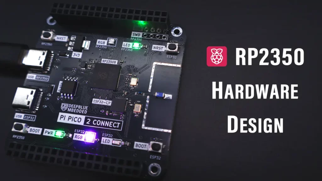 RP2350 Hardware PCB Design in KiCAD - Raspberry Pi Pico2 RP2350 Schematic