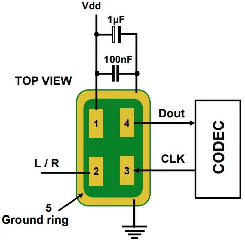 MP34DT05 MEMS Microphone Schematic Design MP34DT05 MEMS Microphone Schematic Design