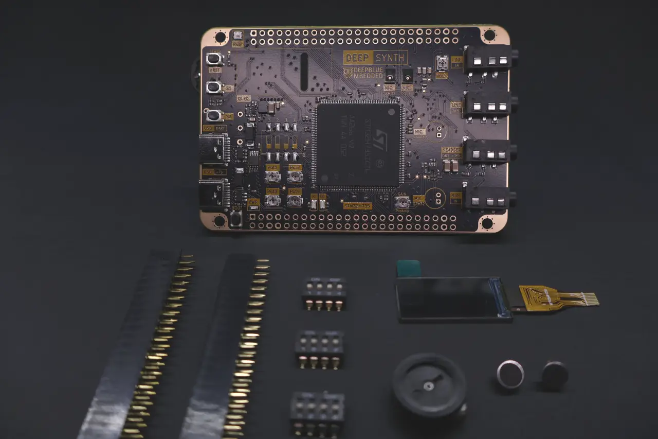 STM32 DSP Audio Processing & Synth PCB (Mixed-Signal Hardware Design) - Post Manufacturing STM32 DSP Audio Processing & Synth PCB (Mixed-Signal Hardware Design) - Post Manufacturing